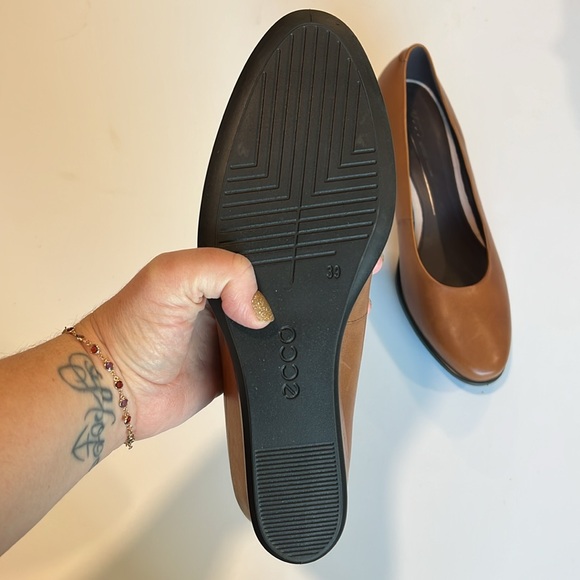 Ecco - 39, camel/tan wedge comfort shoes - Picture 5 of 7